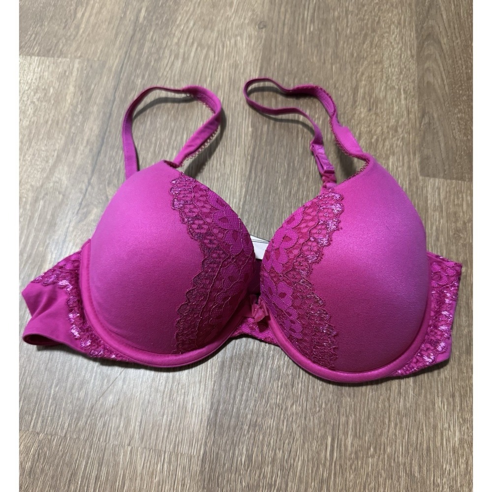 Victoria's Secret Perfect Shape Women's Bra Pink Lace Underwire 36B